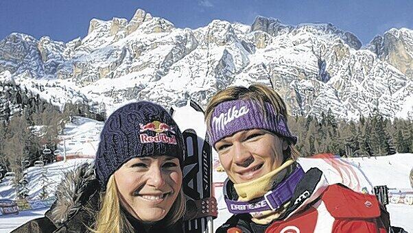 Da waren sie noch Freundinnen: Lindsey Vonn (l.) und Maria Riesch. Da waren sie noch Freundinnen: Lindsey Vonn (l.) und Maria Riesch.