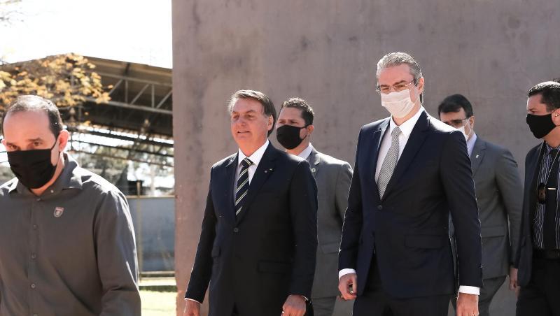 Jair Bolsonaro, Präsident von Brasilien, nimmt an einer Veranstaltung in Brasilia ohne Schutzmaske teil. Jair Bolsonaro, Präsident von Brasilien, nimmt an einer Veranstaltung in Brasilia ohne Schutzmaske teil.