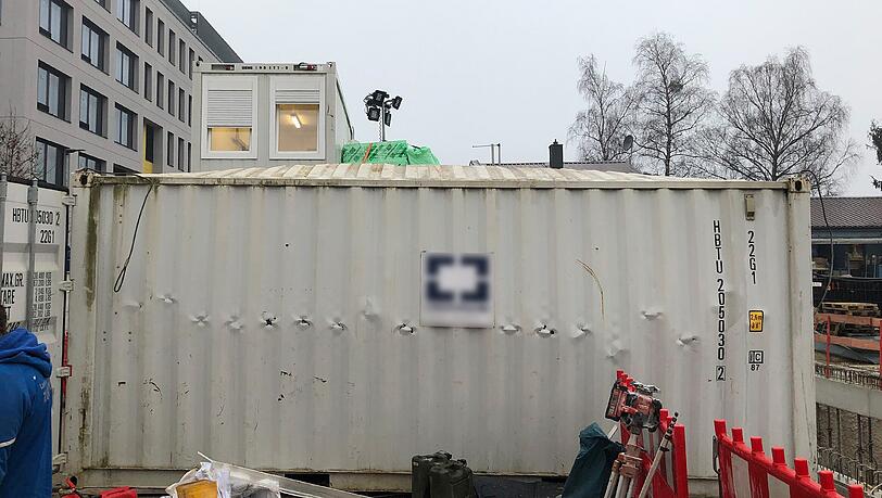 Explosion in einem Baucontainer in Berg am Laim Explosion in einem Baucontainer in Berg am Laim