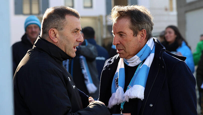 Fokus auf die Jugend: 1860-Boss Manfred Paula (l.) und Löwen-Präsident Gernot Mang. Fokus auf die Jugend: 1860-Boss Manfred Paula (l.) und Löwen-Präsident Gernot Mang.