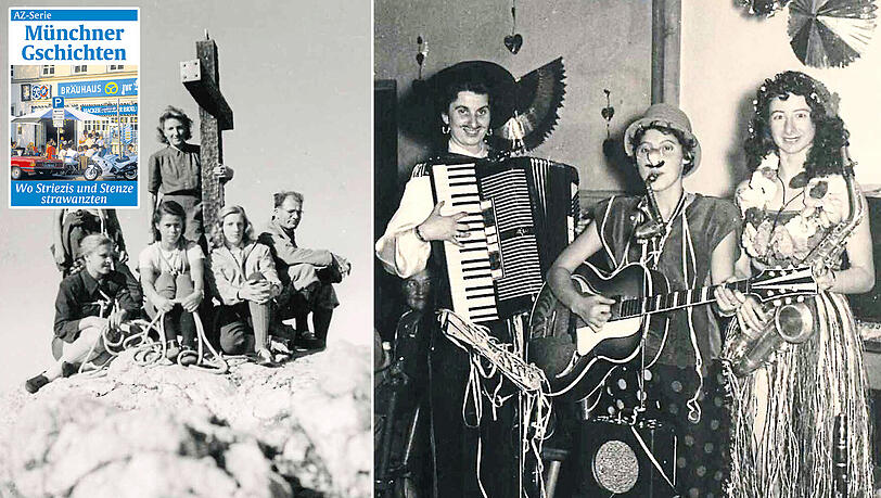 Ein Bild aus dem Fasching 1956, entstanden in Unterpfaffenhofen: Renate Otto (Mitte) als Mitglied eines Trios, das erkennbar in ansteckend guter Stimmung ist. Links Renate Otto als jugendlicher Bergfex. Ein Bild aus dem Fasching 1956, entstanden in Unterpfaffenhofen: Renate Otto (Mitte) als Mitglied eines Trios, das erkennbar in ansteckend guter Stimmung ist. Links Renate Otto als jugendlicher Bergfex.