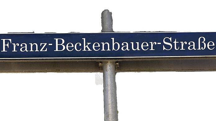 So sieht die AZ-Grafik ein mögliches Franz-Beckenbauer-Schild in München.