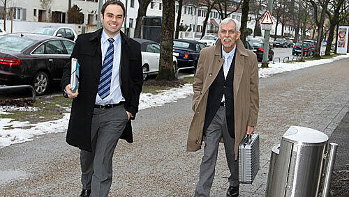 Die 1860-Sanierer Dieter Schneider (re.) und Robert Schäfer. Die 1860-Sanierer Dieter Schneider (re.) und Robert Schäfer.
