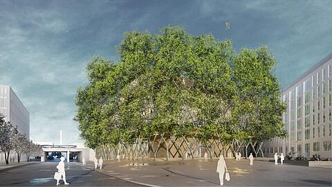 So schaut's aus, wenn Gebäude richtig grün werden. Die Vorteile liegen klar auf der Hand: Die Blätter spenden Schatten, durch die Verdunstung kommt es zur Kühlung und Feinstaub kann gebunden werden. Das Stuttgarter Office for Living Architecture hat dieses "Haus der Zukunft" 2012 für Berlin entworfen. So schaut's aus, wenn Gebäude richtig grün werden. Die Vorteile liegen klar auf der Hand: Die Blätter spenden Schatten, durch die Verdunstung kommt es zur Kühlung und Feinstaub kann gebunden werden. Das Stuttgarter Office for Living Architecture hat dieses "Haus der Zukunft" 2012 für Berlin entworfen.