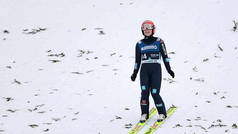 Katharina Althaus, heute Schmid, aus Deutschland in Aktion. Katharina Althaus, heute Schmid, aus Deutschland in Aktion.