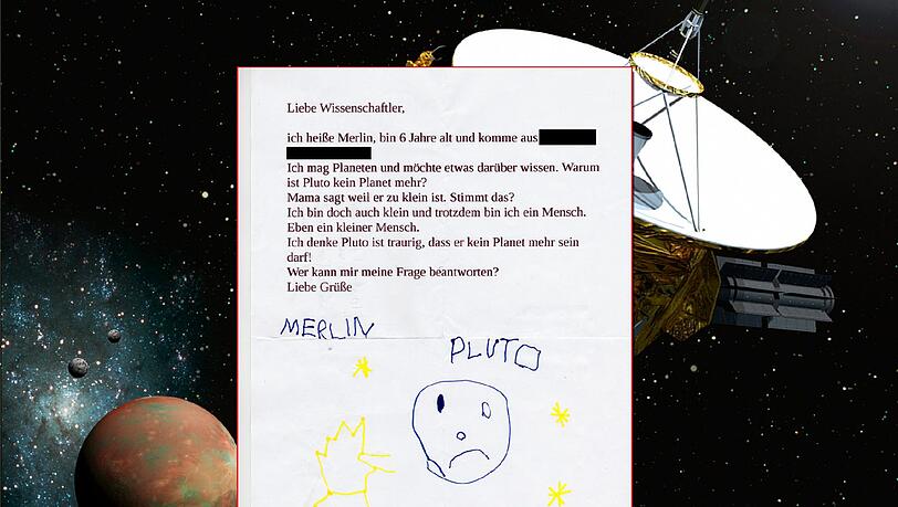 In einem Brief an das DLR fragte ein Sechsjähriger, warum Pluto kein Planet mehr ist. In einem Brief an das DLR fragte ein Sechsjähriger, warum Pluto kein Planet mehr ist.