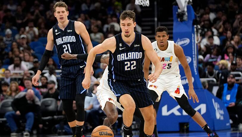 Die Brüder Franz (22) und Moritz Wagner (21) von den Orlando Magic. Die Brüder Franz (22) und Moritz Wagner (21) von den Orlando Magic.