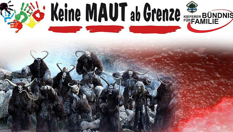 Die Perchten-Gruppe von Kiefersfelden, die „Kieferer Droadpass“. Mit ihren traditionellen Kostümen kämpft die Gruppe gemeinsam mit der Bürgerinitiative gegen das drohende Verkehrschaos im Ort. Die Perchten-Gruppe von Kiefersfelden, die „Kieferer Droadpass“. Mit ihren traditionellen Kostümen kämpft die Gruppe gemeinsam mit der Bürgerinitiative gegen das drohende Verkehrschaos im Ort.