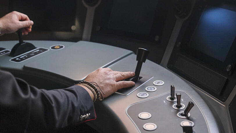 Blick ins Cockpit des Frecciarossa 1000. Blick ins Cockpit des Frecciarossa 1000.