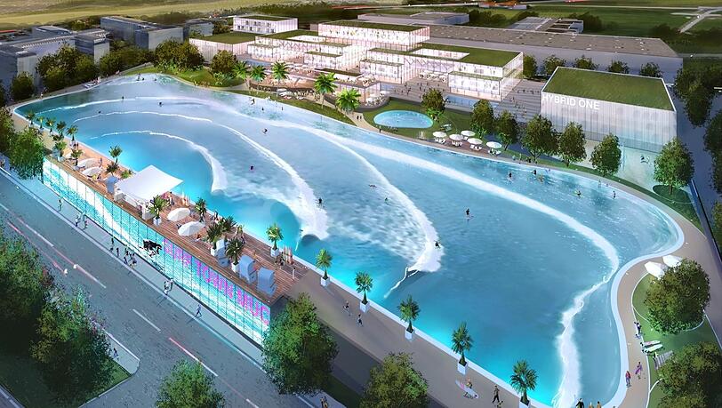 So soll das Surferparadies aussehen. So soll das Surferparadies aussehen.
