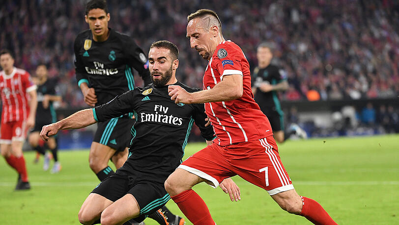 Franck Ribery vom FC Bayern gegen Real Madrid Franck Ribery vom FC Bayern gegen Real Madrid