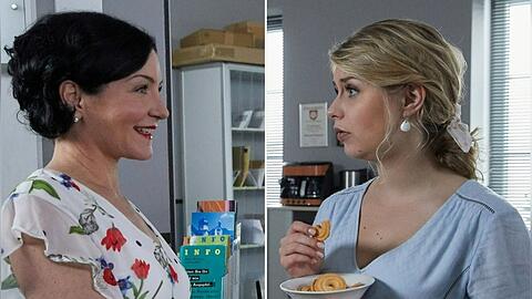 "Die Rosenheim-Cops": Wenn Marisa Burger (l.) als Miriam Stockl das Polizeisekretariat verlässt, übernimmt Sarah Thonig als Christin Lange ihre Aufgaben. "Die Rosenheim-Cops": Wenn Marisa Burger (l.) als Miriam Stockl das Polizeisekretariat verlässt, übernimmt Sarah Thonig als Christin Lange ihre Aufgaben.
