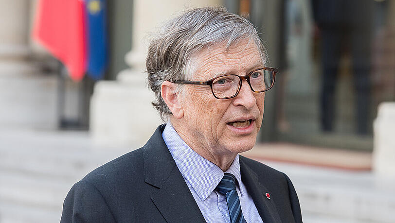 Bill Gates in Frankreich - vor der Corona-Pandemie Bill Gates in Frankreich - vor der Corona-Pandemie