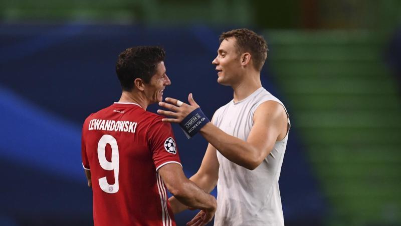 Robert Lewandowski (l.) und Torhüter Manuel Neuer jubeln. (Archivbild) Robert Lewandowski (l.) und Torhüter Manuel Neuer jubeln. (Archivbild)
