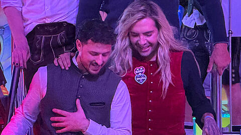 Jannik Kontalis und Bill Kaulitz gemeinsam auf dem Oktoberfest 2025. Jannik Kontalis und Bill Kaulitz gemeinsam auf dem Oktoberfest 2025.