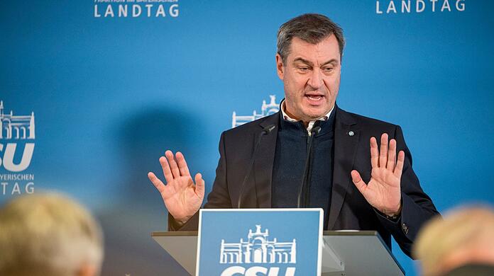 Markus Söder (CSU), Ministerpräsident von Bayern, bei der Pressekonferenz zur Winterklausur der CSU-Landtagsfraktion.