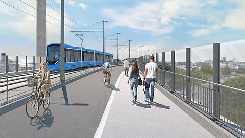 5,7 Kilometer soll die Tram Münchner Norden insgesamt lang werden. Sie verläuft in den Stadtbezirken Schwabing-Freimann und Milbertshofen-Am Hart und soll zwölf Haltestellen haben. 5,7 Kilometer soll die Tram Münchner Norden insgesamt lang werden. Sie verläuft in den Stadtbezirken Schwabing-Freimann und Milbertshofen-Am Hart und soll zwölf Haltestellen haben.