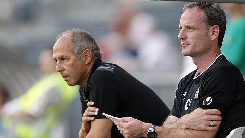 Löwen-Trainer Reiner Maurer und Assistent Markus Schroth Löwen-Trainer Reiner Maurer und Assistent Markus Schroth