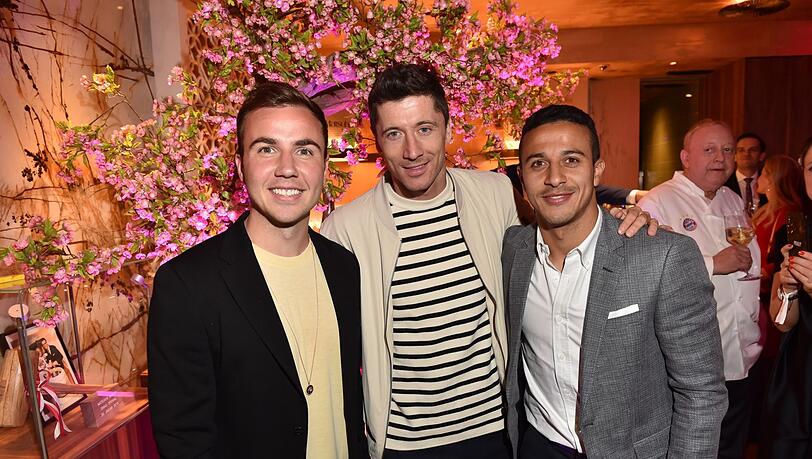 Mario Götze, Robert Lewandowski und Thiago Alcantara Mario Götze, Robert Lewandowski und Thiago Alcantara