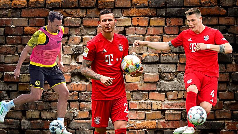 Top-Verteidiger der Bundesliga (v.l.): Dortmunds Mats Hummels sowie die Bayern-Stars Lucas Hernández und Niklas Süle. Top-Verteidiger der Bundesliga (v.l.): Dortmunds Mats Hummels sowie die Bayern-Stars Lucas Hernández und Niklas Süle.