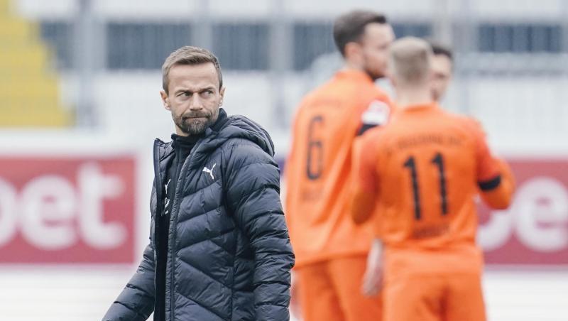 Sandhausens Trainer Michael Schiele. Sandhausens Trainer Michael Schiele.