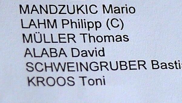 Die Panne von Basel: Auf dem Aufstellungszettel wurde aus Schweinsteiger "Schweingruber". Die Panne von Basel: Auf dem Aufstellungszettel wurde aus Schweinsteiger "Schweingruber".