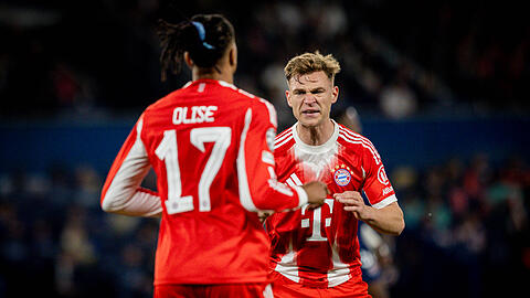 Wollen im Rückspiel nochmal angreifen: Michael Olise und Joshua Kimmich. Wollen im Rückspiel nochmal angreifen: Michael Olise und Joshua Kimmich.