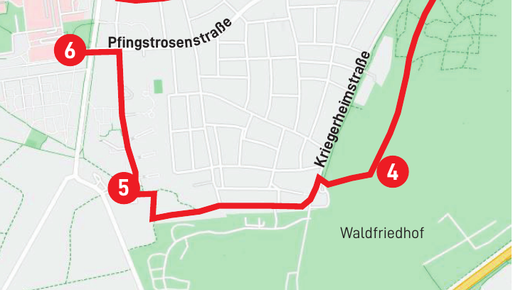 Die Strecke durch Hadern. Die Strecke durch Hadern.