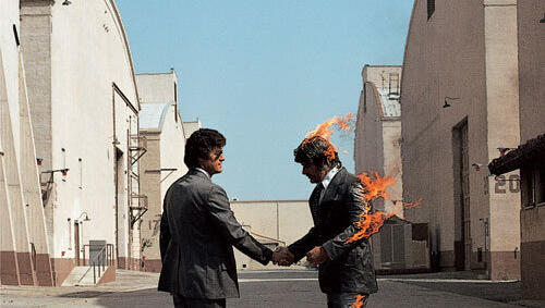 Das Cover für "Wish you were here" von Pink Floyd. Das Cover für "Wish you were here" von Pink Floyd.