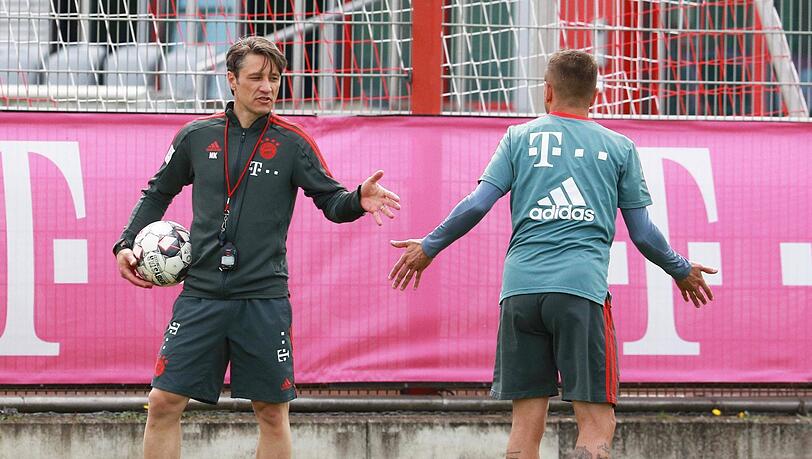 Rafinha (r.) und Niko Kovac hatten vor allem in der Schlussphase der Saison kein gutes Verhältnis. Rafinha (r.) und Niko Kovac hatten vor allem in der Schlussphase der Saison kein gutes Verhältnis.