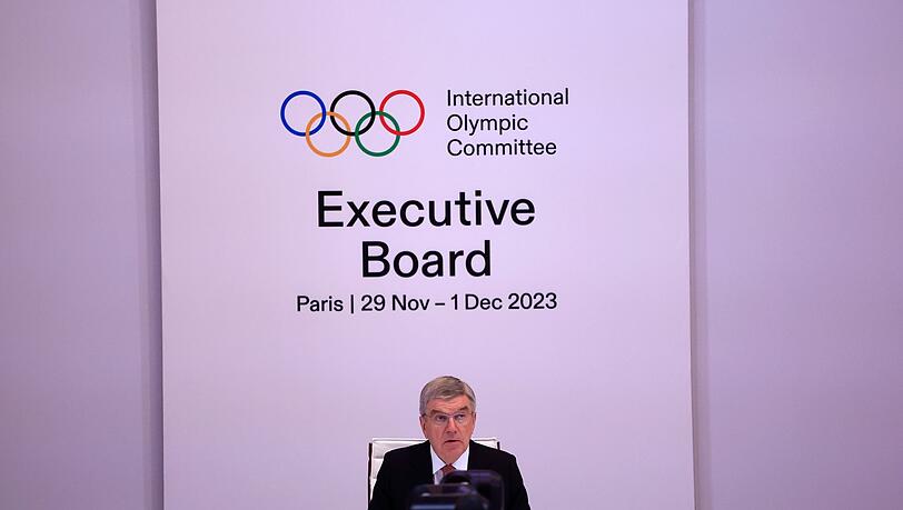 IOC-Chef Thomas Bach bei der Exekutivesitzung in Paris.