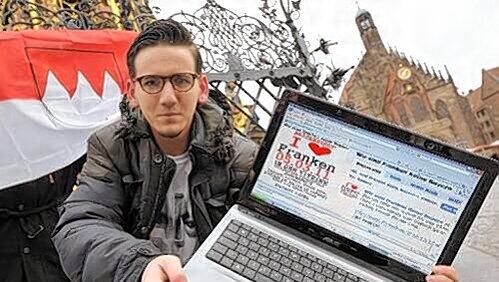 Mit "Wir sind Franken und nicht Bayern" sicherte sich Patrick Robert Coyle schon 14.000 Facebook-Freunde. Mit "Wir sind Franken und nicht Bayern" sicherte sich Patrick Robert Coyle schon 14.000 Facebook-Freunde.