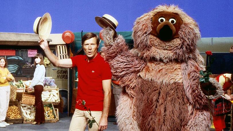 Horst Janson und Samson in der "Sesamstraße". Horst Janson und Samson in der "Sesamstraße".