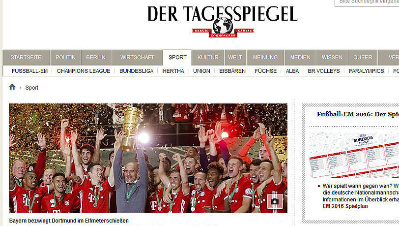 Das Double als Abschiedsgeschenk - so könnte man die Headline auf der Homepage des Tagesspiegel am Sonntag deuten. Das Double als Abschiedsgeschenk - so könnte man die Headline auf der Homepage des Tagesspiegel am Sonntag deuten.