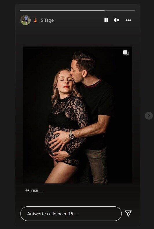 Marcel Bär und seine Frau Ricarda: Der 1860-Angreifer versendete diese Story via Instagram. Marcel Bär und seine Frau Ricarda: Der 1860-Angreifer versendete diese Story via Instagram.