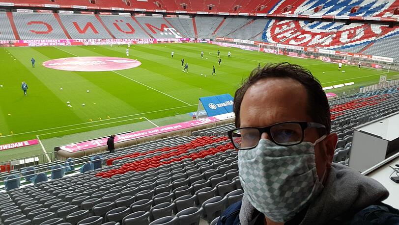 AZ-Reporter Patrick Strasser in der Allianz Arena. AZ-Reporter Patrick Strasser in der Allianz Arena.