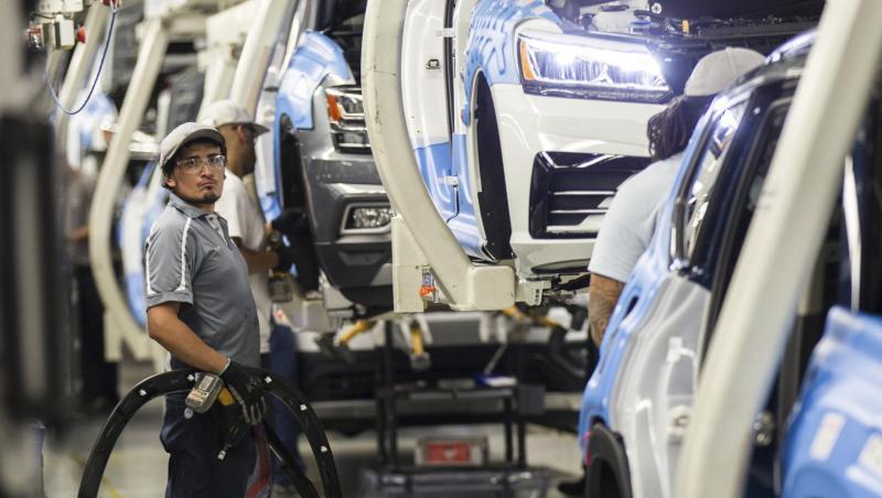 Autoproduktion im Volkswagen-Werk in Chattanooga im US-Bundesstaat Tennessee. Autoproduktion im Volkswagen-Werk in Chattanooga im US-Bundesstaat Tennessee.