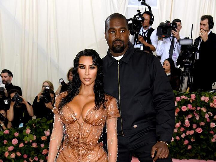 Kim Kardashian und Kanye West bei der "Met Gala" im Metropolitan Museum of Art.