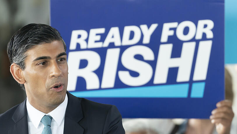 Truss' Rivale: Rishi Sunak. Truss' Rivale: Rishi Sunak.