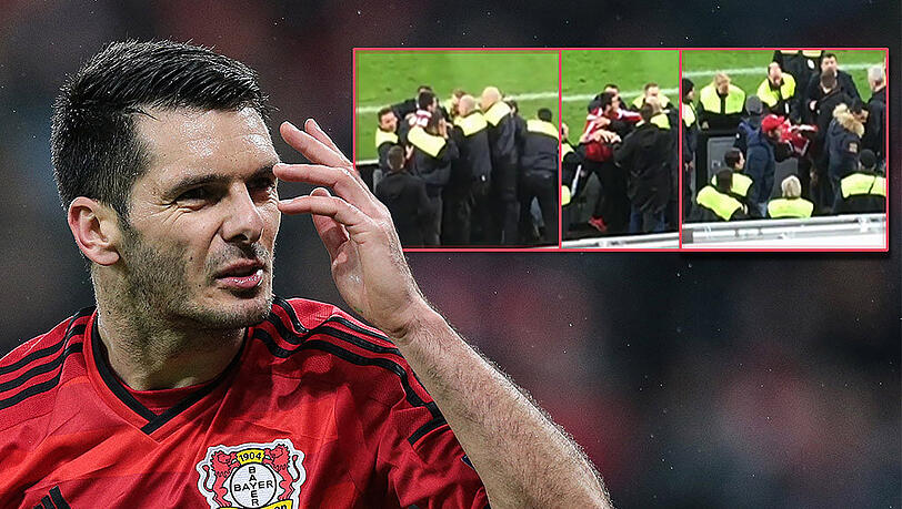 Ihm droht Ärger: Leverkusens Emir Spahic Ihm droht Ärger: Leverkusens Emir Spahic