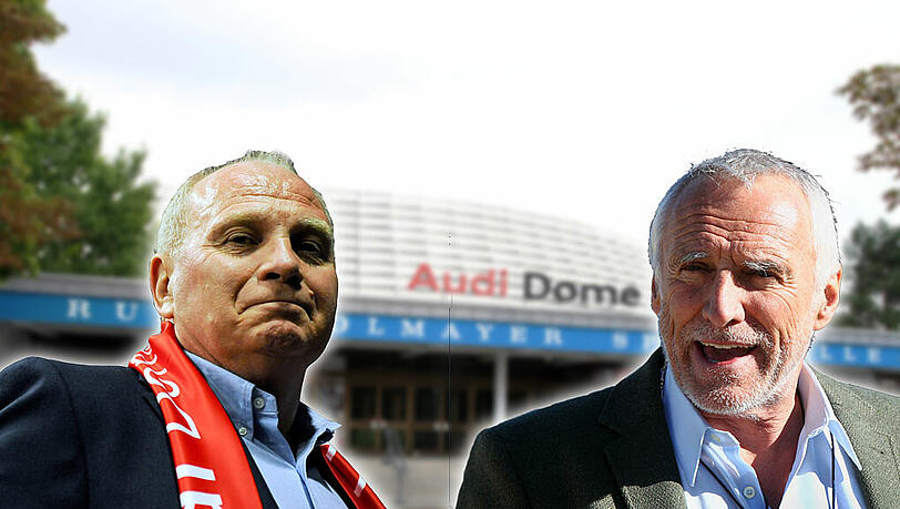 Wenn es nach diesen beiden Herren geht, spielen die Bayern-Basketballer bald nicht mehr im Audi Dome. Wenn es nach diesen beiden Herren geht, spielen die Bayern-Basketballer bald nicht mehr im Audi Dome.