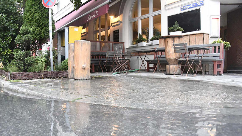 Der Keller des Restaurants in der Au ist mit Wasser vollgelaufen. Der Keller des Restaurants in der Au ist mit Wasser vollgelaufen.