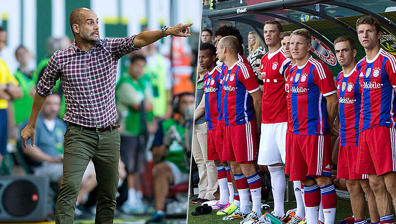 Pep Guardiola vermisste gegen die MLS-All-Stars das "Fair Play". Zum ersten Mal wieder mit an Bord: Die Weltmeister um Bastian Schweinsteiger und Philipp Lahm. Pep Guardiola vermisste gegen die MLS-All-Stars das "Fair Play". Zum ersten Mal wieder mit an Bord: Die Weltmeister um Bastian Schweinsteiger und Philipp Lahm.