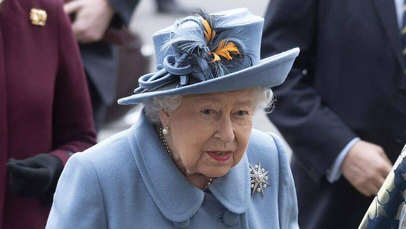 Queen Elizabeth II. bei dem Besuch eines Gottesdienstes Anfang März. Queen Elizabeth II. bei dem Besuch eines Gottesdienstes Anfang März.