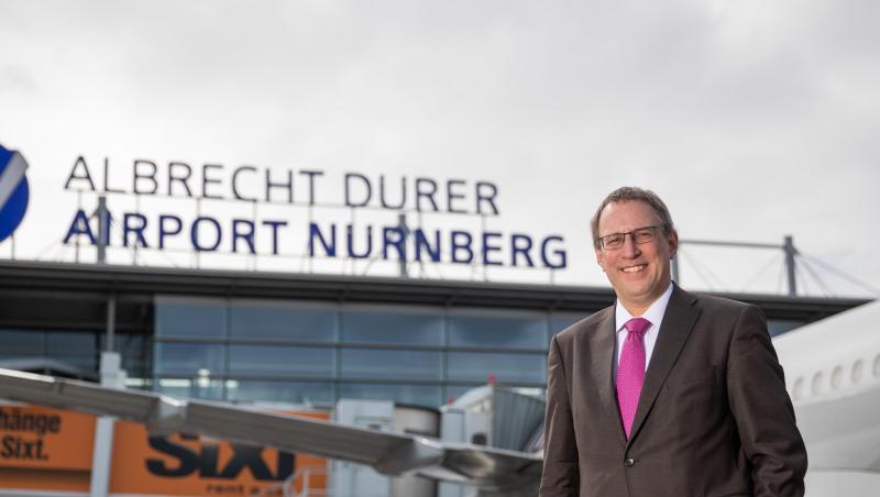 Michael Hupe, Geschäftsführer vom Albrecht Dürer Airport Nürnberg. Foto: Daniel Karmann/Archivbild