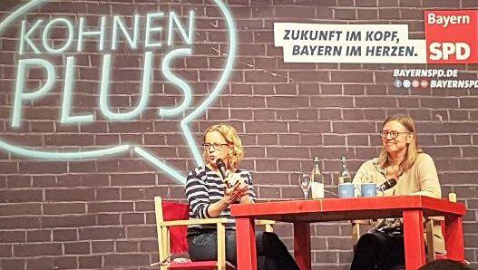 "Frauen haben auf alles eine Antwort": SPD-Chefin Natascha Kohnen (l.) und die Murnauer Konditorin Barbara Krönner. "Frauen haben auf alles eine Antwort": SPD-Chefin Natascha Kohnen (l.) und die Murnauer Konditorin Barbara Krönner.