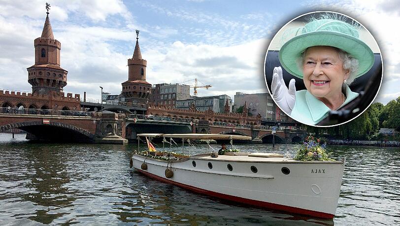 Schaulustige können am Mittwoch die Queen dabei beobachten, wie sie mit Bundespräsident Gauck auf der "Ajax" über die Spree schippert. Schaulustige können am Mittwoch die Queen dabei beobachten, wie sie mit Bundespräsident Gauck auf der "Ajax" über die Spree schippert.