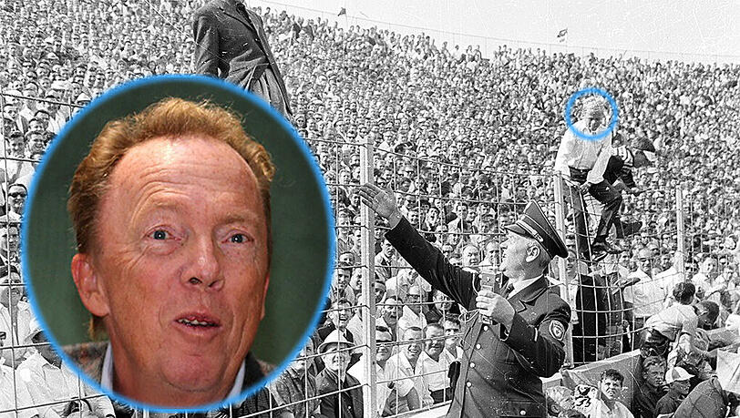 „Ein, zwei Mal bin ich beim Torjubel runtergefallen“: Peter Cassalette (rechts im blauen Kreis) als Bub 1965 im Grünwalder Stadion. „Ein, zwei Mal bin ich beim Torjubel runtergefallen“: Peter Cassalette (rechts im blauen Kreis) als Bub 1965 im Grünwalder Stadion.