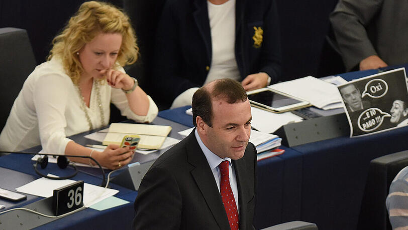 CSU-Politiker Manfed Weber während seiner Rede vor dem EU-Parlament in Straßburg. CSU-Politiker Manfed Weber während seiner Rede vor dem EU-Parlament in Straßburg.