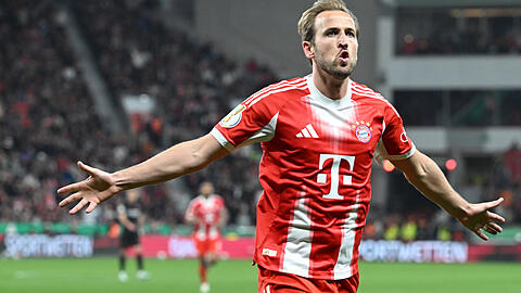 Mal wieder erfolgreich: Harry Kane erzielt das 1:0 gegen Leverkusen. Mal wieder erfolgreich: Harry Kane erzielt das 1:0 gegen Leverkusen.